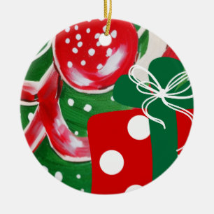 Christmas Present Ceramic Tree Decoration