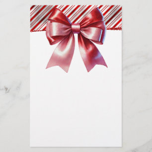 Christmas Present Croquette Bow Bling Glitter Xmas Stationery