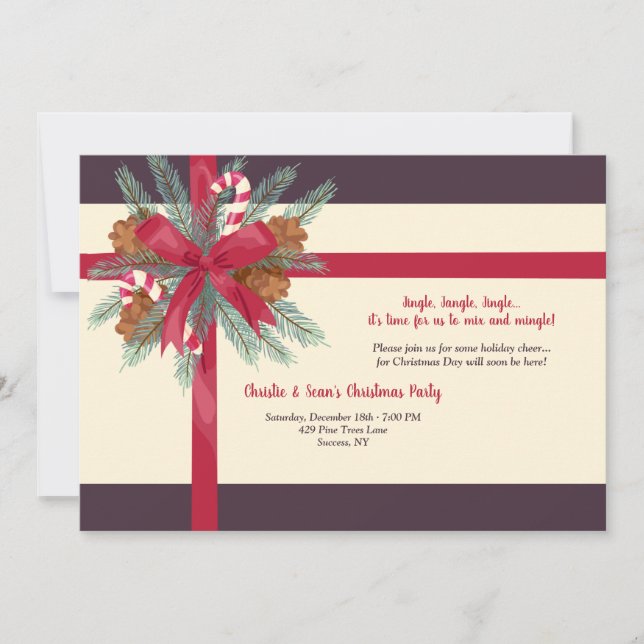 Christmas Present Holiday Party Invitation (Front)