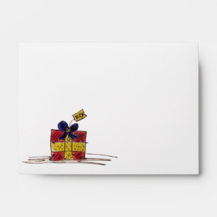 Christmas present illustration envelopes