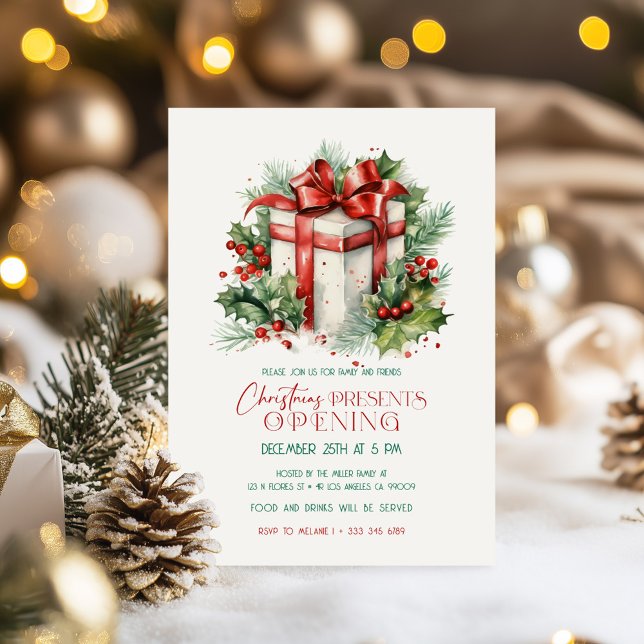 Christmas Present Opening Party Invitation (Creator Uploaded)