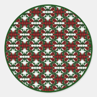 Christmas Present Pattern Classic Round Sticker