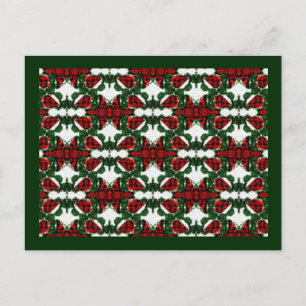 Christmas Present Pattern Holiday Postcard