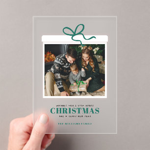 Christmas Present Photo Acrylic Invitations
