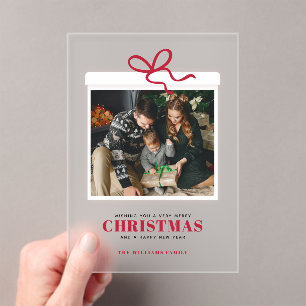 Christmas Present Photo Acrylic Invitations