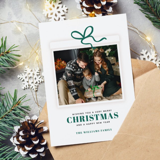 Christmas Present Photo Custom Holiday Card (Creator Uploaded)