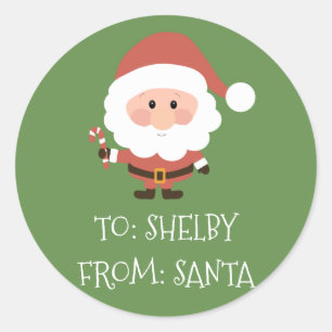 Christmas Present Sticker From Santa