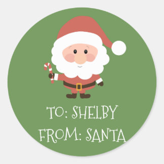 Christmas Present Sticker From Santa