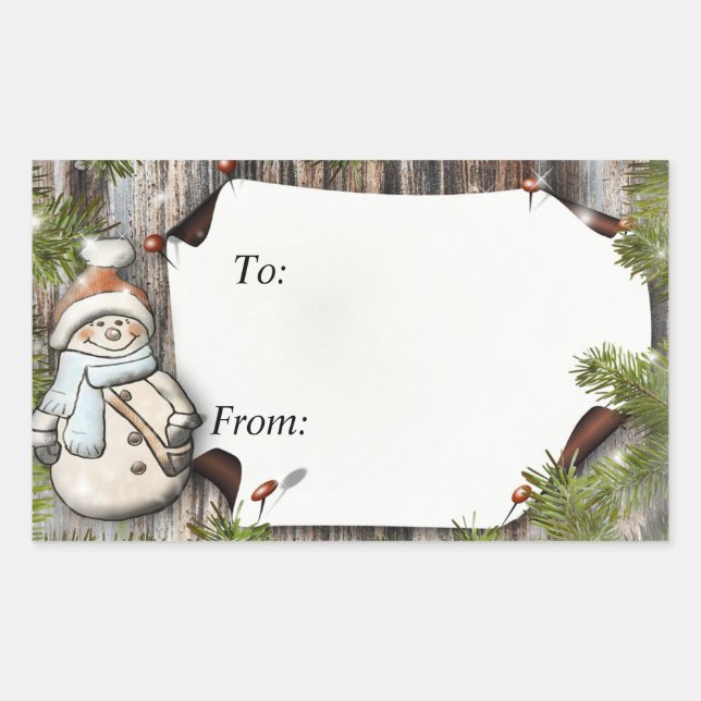 Christmas Present To and From Labels (Front)