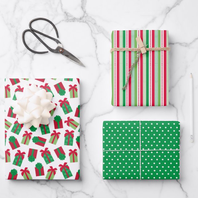 Christmas Present Wrapping Paper Sheet (Front)