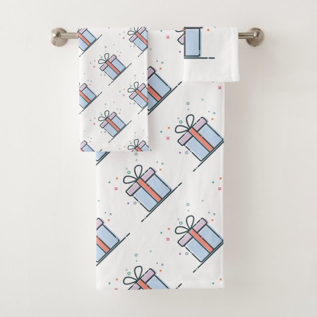 Christmas Presents Bath Towel Set (Insitu)