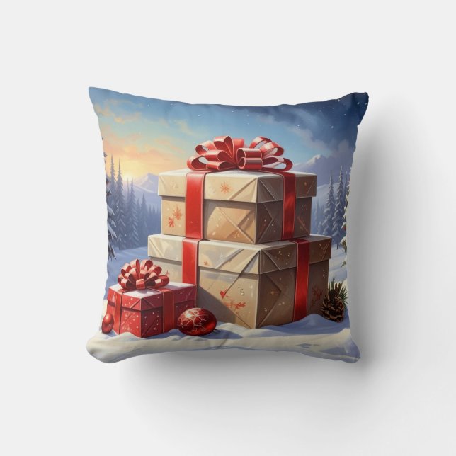 christmas presents cushion (Front)