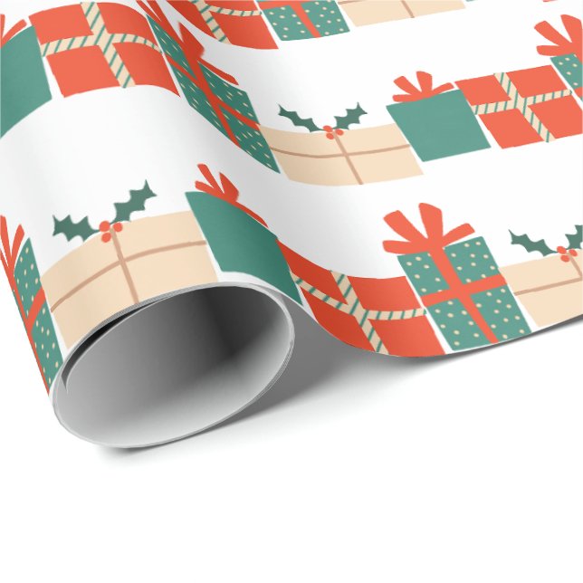 Christmas presents design wrapping paper (Roll Corner)
