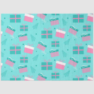 Christmas Presents Snowflakes Blue Christmas Tissue Paper