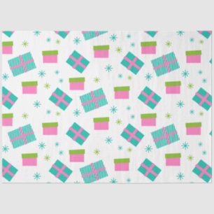 Christmas Presents Snowflakes Pink Christmas Tissue Paper