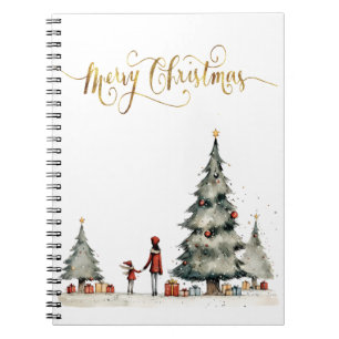 Christmas presents under the tree notebook