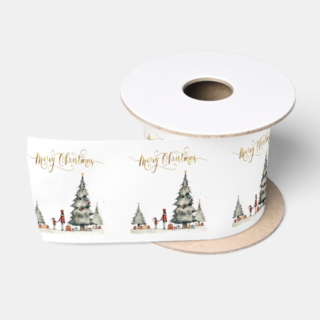 Christmas presents under the tree satin ribbon (Spool)