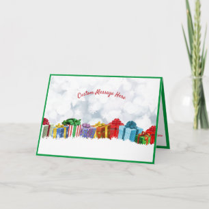 Christmas Presents Wrapped Gifts for Holiday Card
