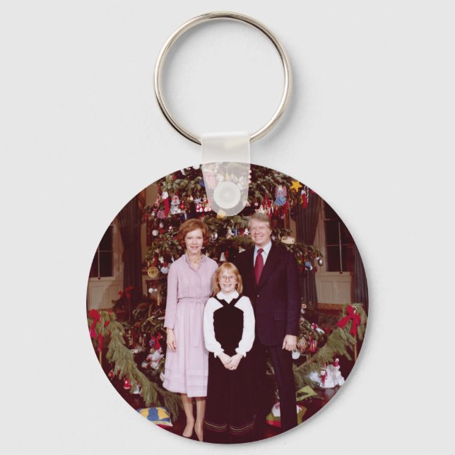 Christmas President James Jimmy Carter White House Key Ring (Front)