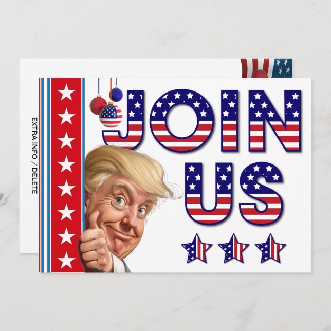 Christmas Presidential Election Celebration Invitation (Front/Back)