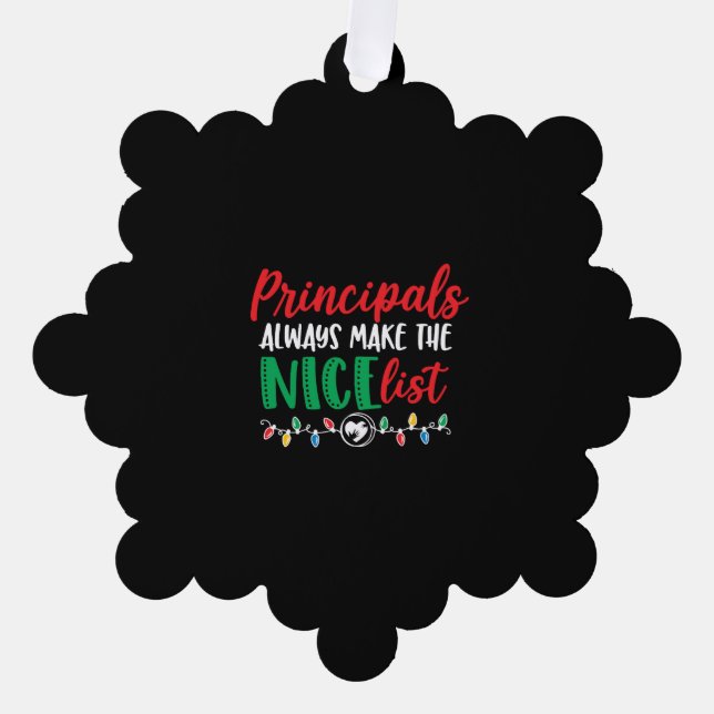 Christmas principal, principal design     tree decoration card (Front)