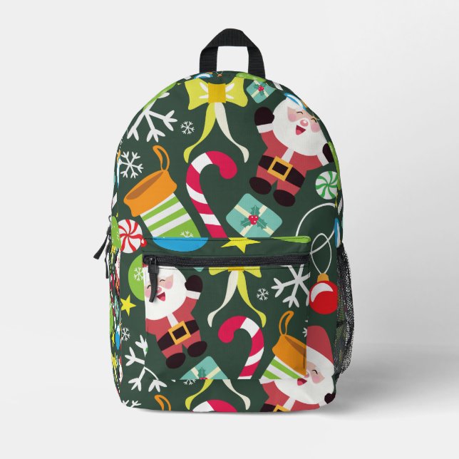Christmas Printed Backpack (Front)