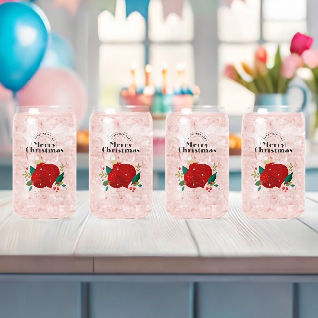 Christmas Printed Can Glass Set (Insitu (Baby Shower))