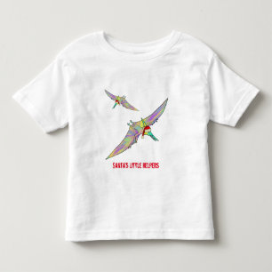 Christmas Pterodactyl Dinosaur Funny Santa Slogan Toddler T-Shirt