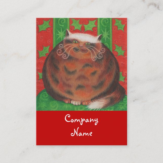 Christmas Pud business card template chubby (Front)