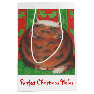 Christmas Pud Christmas Wishes gift bag white