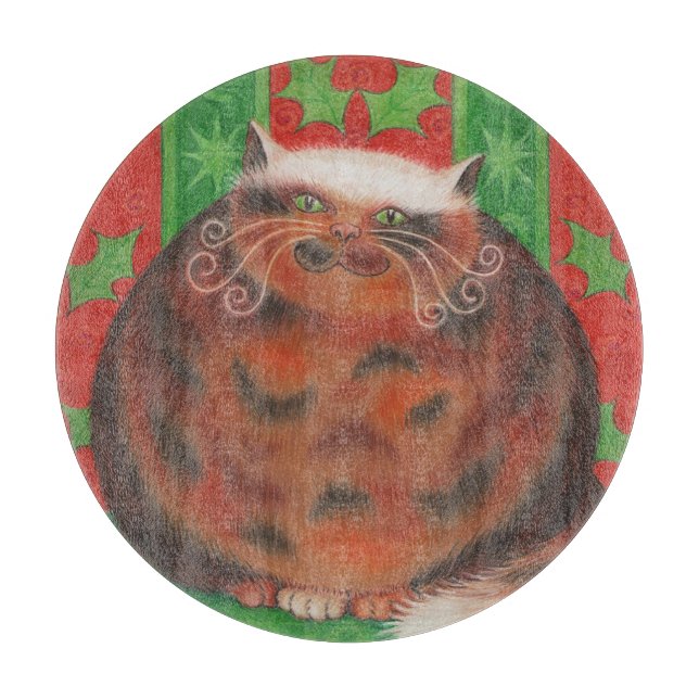 Christmas Pud cutting board round (Front)