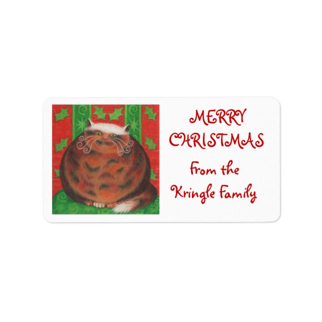 Christmas Pud 'from family' gift tag white (Front)