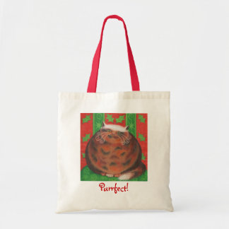 Christmas Pud 'Purrfect!' tote bag