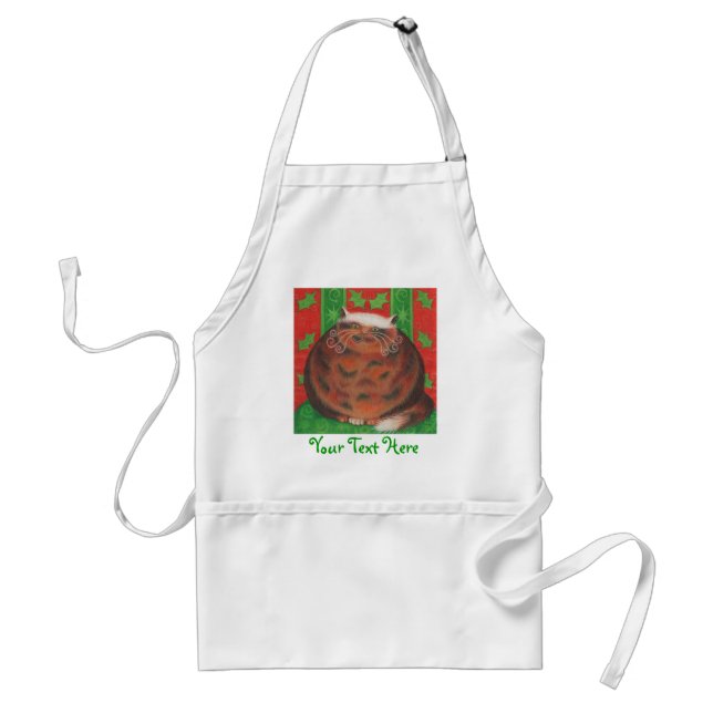 Christmas Pud 'Your Text' apron (Front)