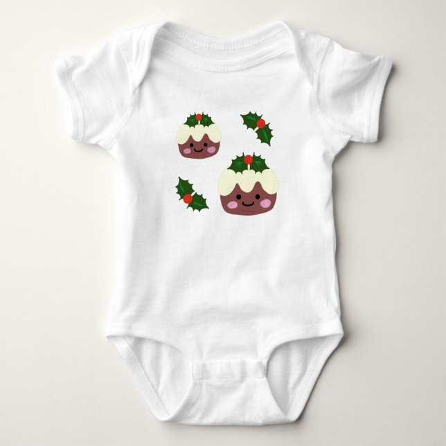 Christmas Pudding Baby Bodysuit (Front)