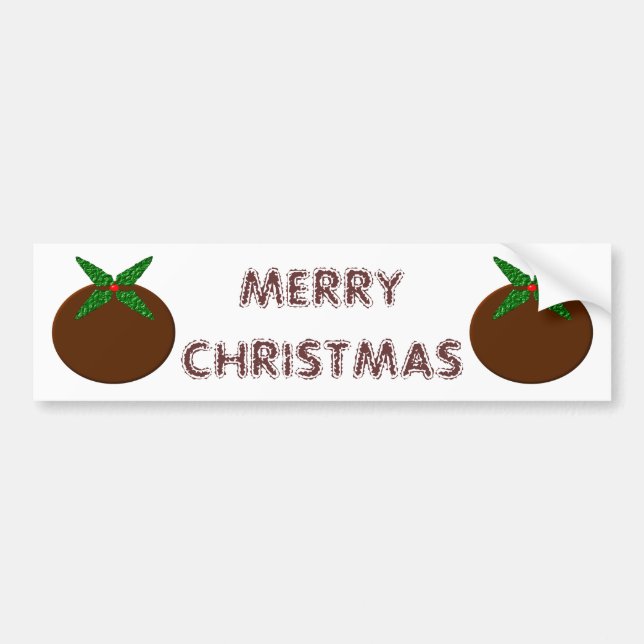 Christmas Pudding Bumper Sticker (Front)