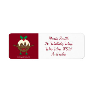Christmas pudding cartoon character