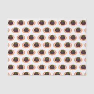 Christmas pudding cartoon illustration tissue paper