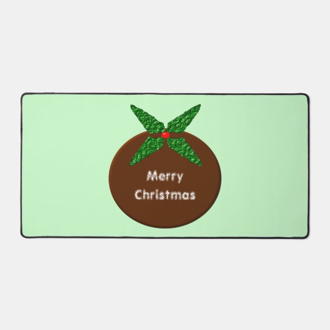 Christmas Pudding Custom Desk Mat (Front)