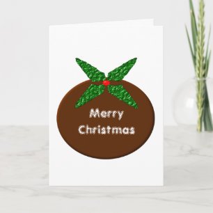 Christmas Pudding Custom Greeting Card