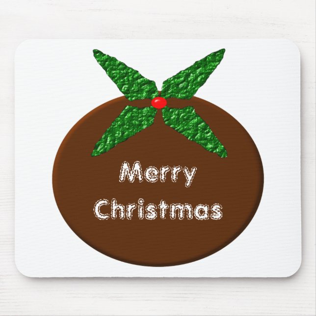 Christmas Pudding Custom Mousepad (Front)
