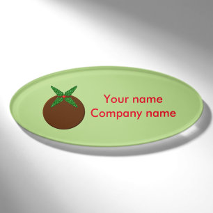 Christmas Pudding Custom Name Tag