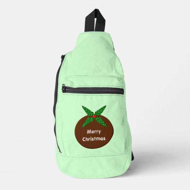 Christmas Pudding Custom Sling Bag (Front)
