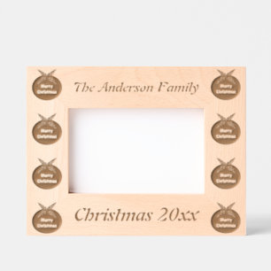Christmas Pudding Customisable Etched Frames