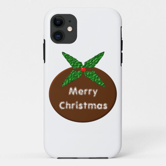 Christmas Pudding Customisable iPhone 5 Case (Back)