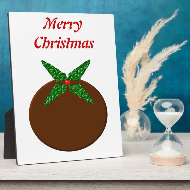 Christmas Pudding Customisable Plaque (Side)