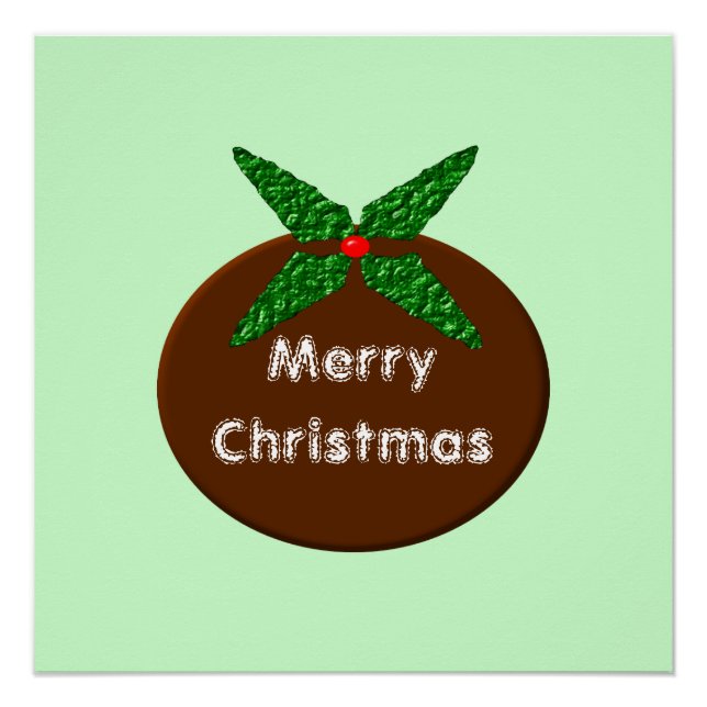 Christmas Pudding Customisable Poster (Front)