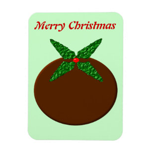 Christmas Pudding Customisable Premium Magnet