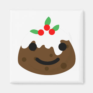 christmas pudding emoji magnet