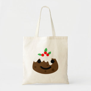 christmas pudding emoji tote bag